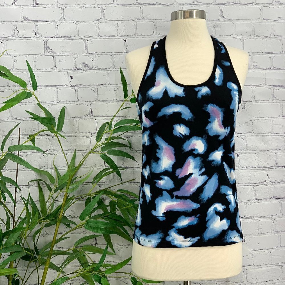 🎉Adrienne Vittadini Black Watercolor Pattern Tank